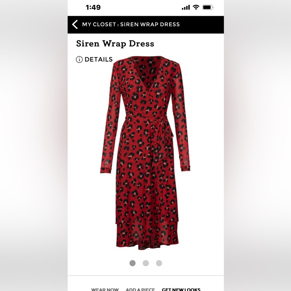 Siren Wrap dress by Cabi